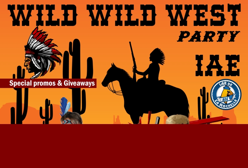Bannière de la soirée « Wild Wild West Party » de l'IAE