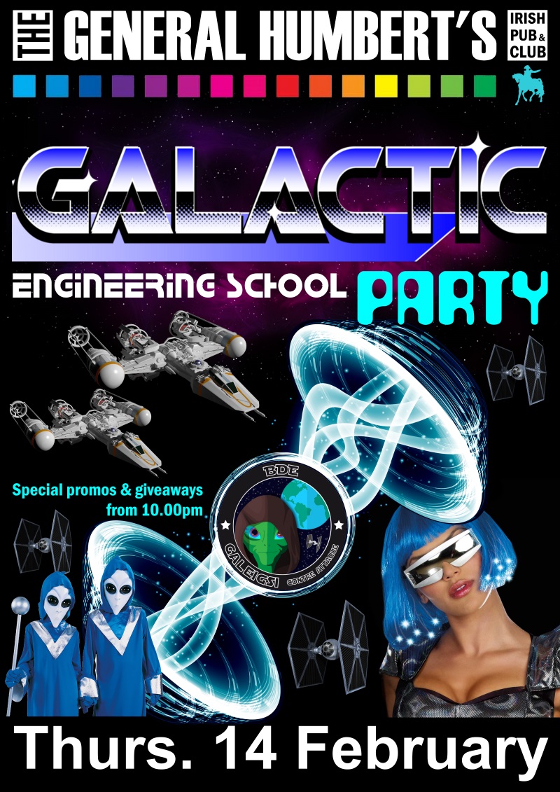 Affiche de la soirée « Galactic Party » de l'EIGSI