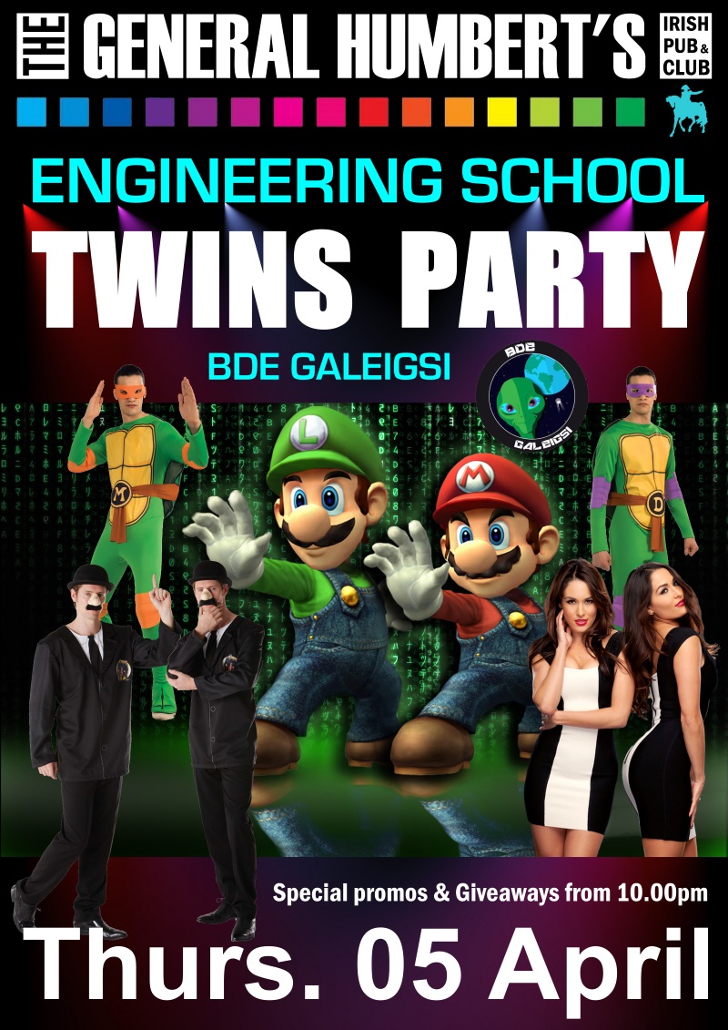 Affiche de la soirée « Twins Party » de l'EIGSI