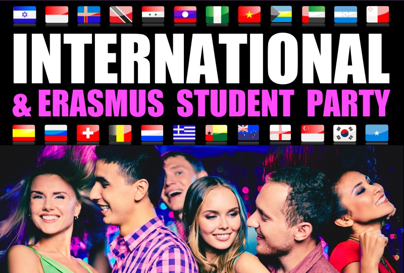 Bannière de la soirée « International & Erasmus Student Party »
