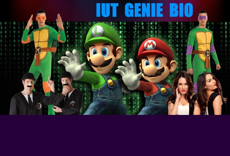 Bannière de la soirée « Jumeaux » de l'IUT Génie Bio