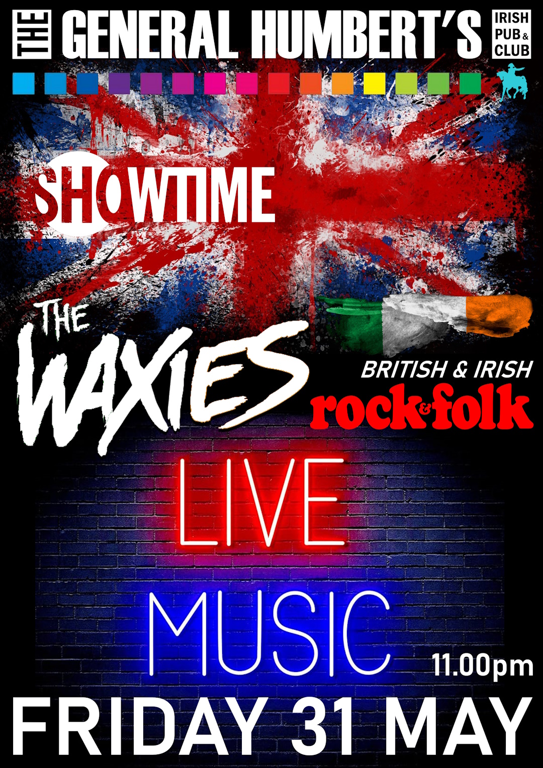 Affiche du concert en direct « The Waxies »