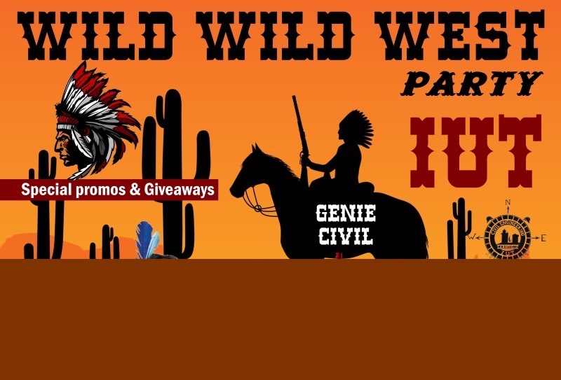 Bannière de la soirée « Wild Wild West Party » de l'IUT
